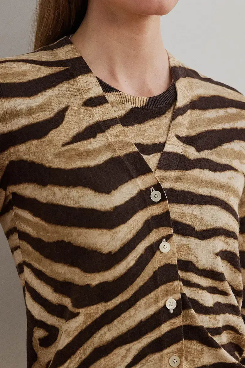 Lauren Ralph Lauren Cardigan Donna Beige 3572138 miniatura 4