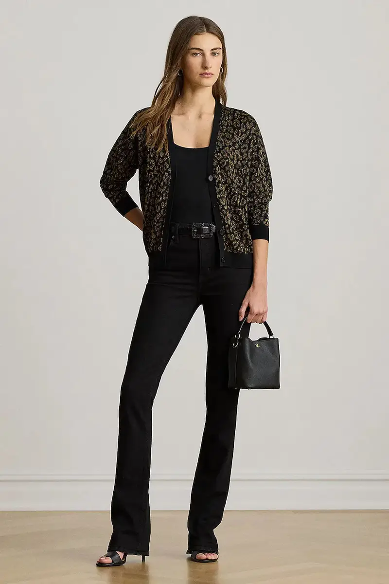 Lauren Ralph Lauren Cardigan Donna Nero 3649363 miniatura 3