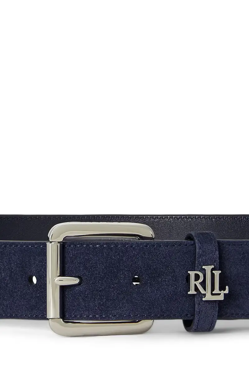 cintura in pelle donna colore blu navy 412980805 miniatura 2