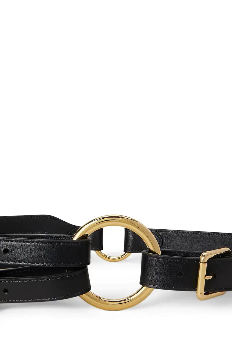 cintura in pelle donna colore marrone 412908273 Nero miniatura 2