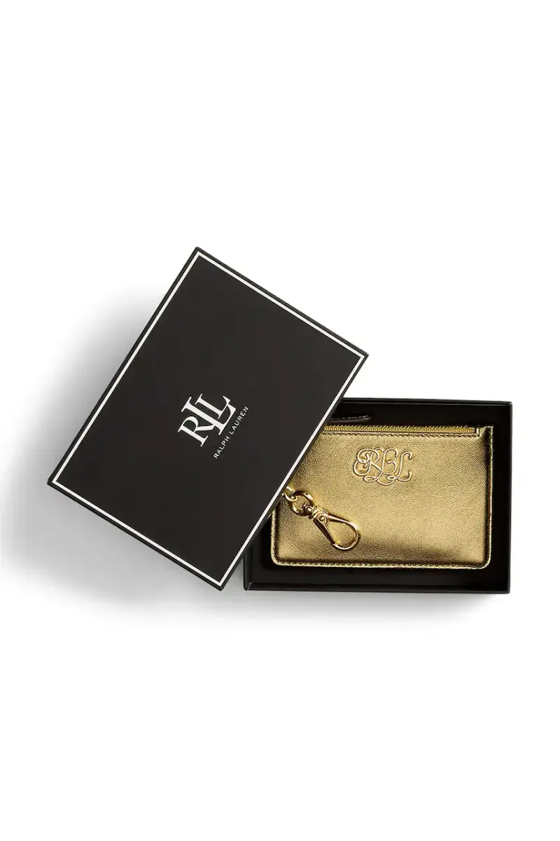 custodia in pelle per carte di credito colore oro 432982049 miniatura 3