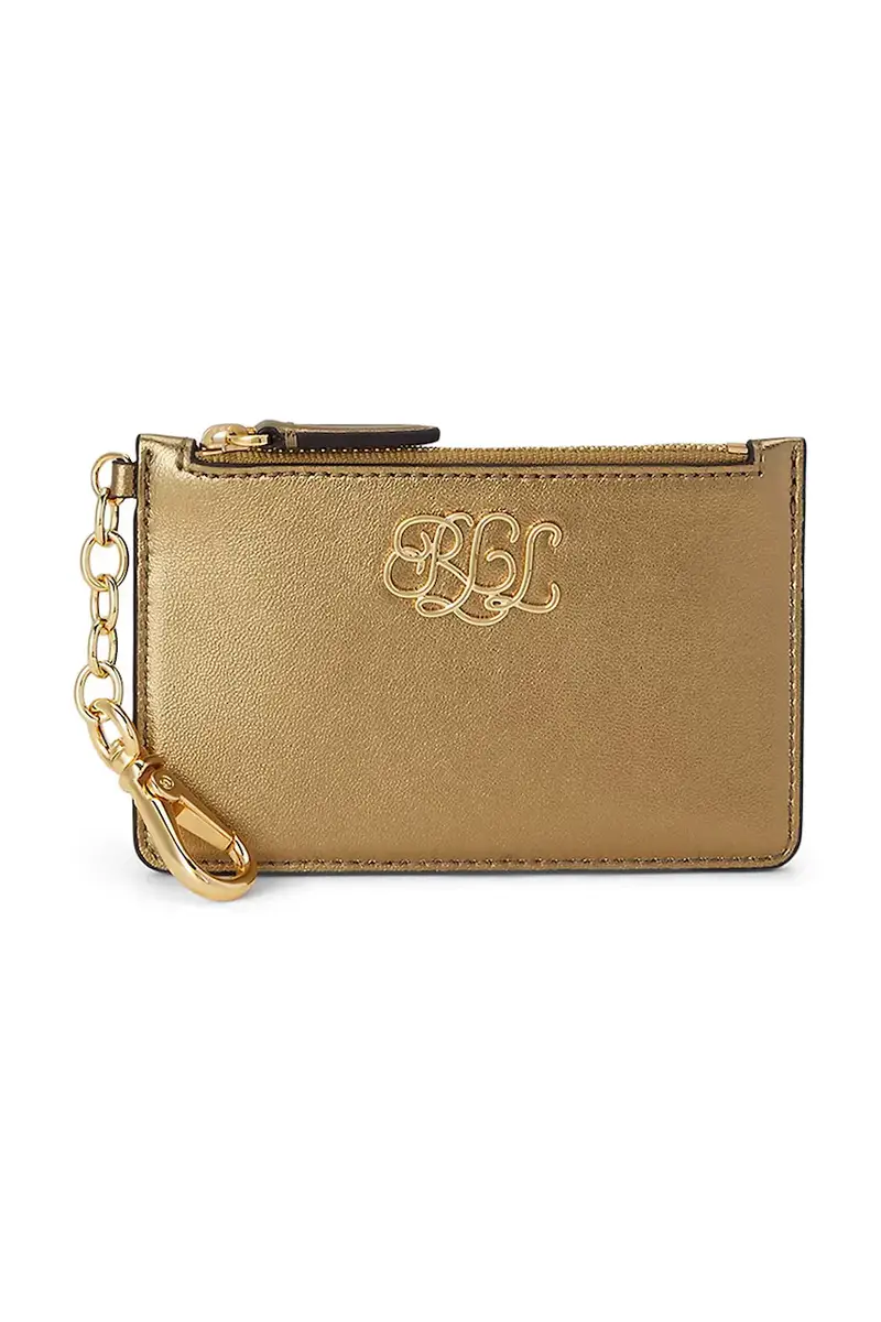 custodia in pelle per carte di credito colore oro 432982049