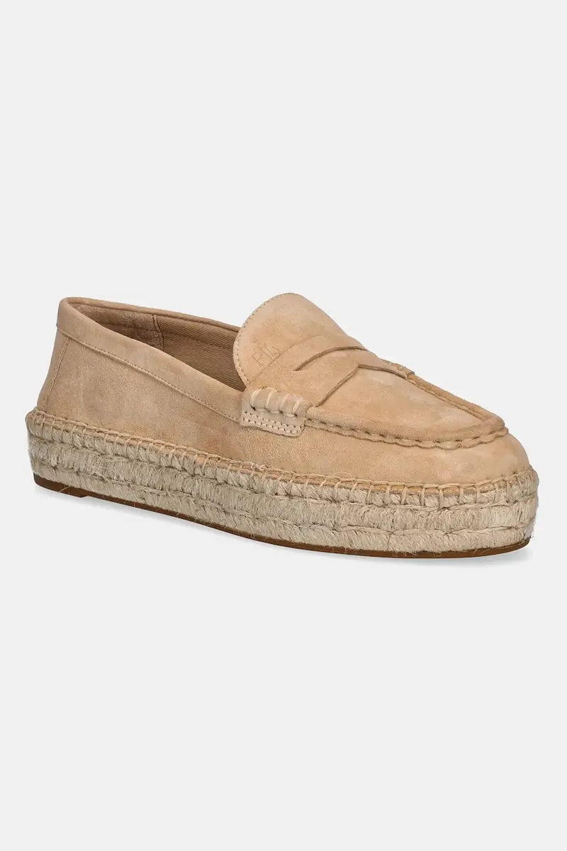 espadrillas in pelle scamosciata Luize Loafer colore beige 802953958007