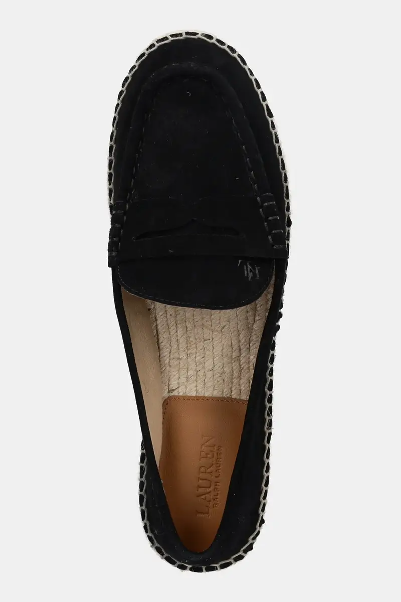 espadrillas in pelle scamosciata Luize Loafer colore nero 802953958003 miniatura 4