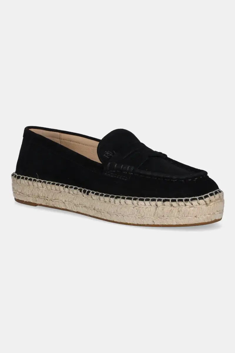 espadrillas in pelle scamosciata Luize Loafer colore nero 802953958003