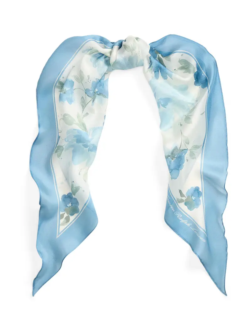 Foulard blu colomba / blu chiaro / verde pastello / bianco miniatura 2