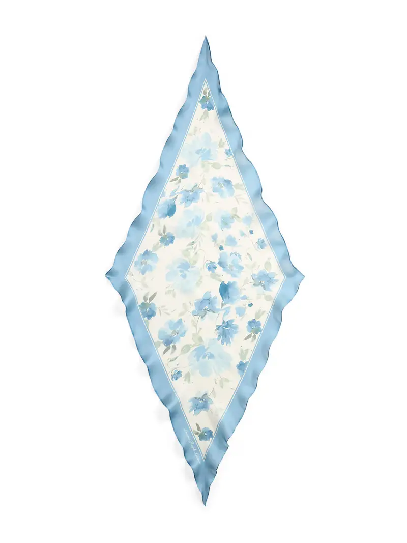 Foulard blu colomba / blu chiaro / verde pastello / bianco