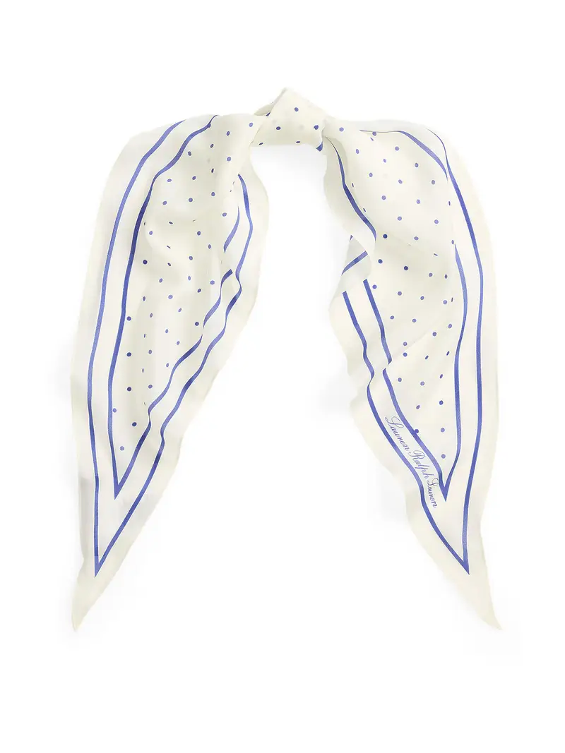 Foulard genziana / bianco