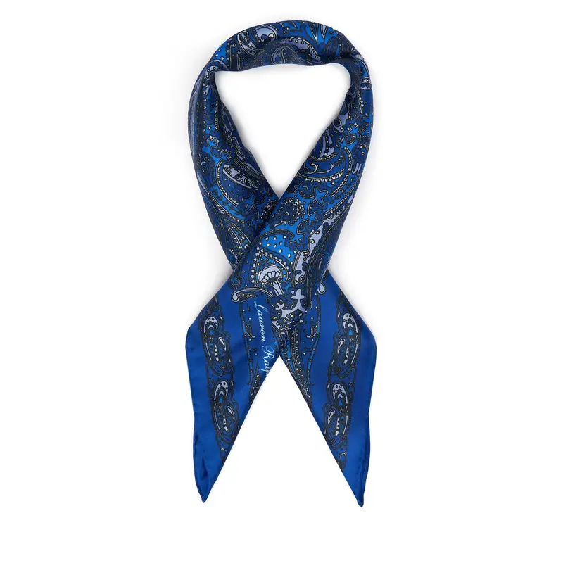 Foulard in seta LAUREN RALPH LAUREN Paisley Sandwashed 454P09786001 Blu