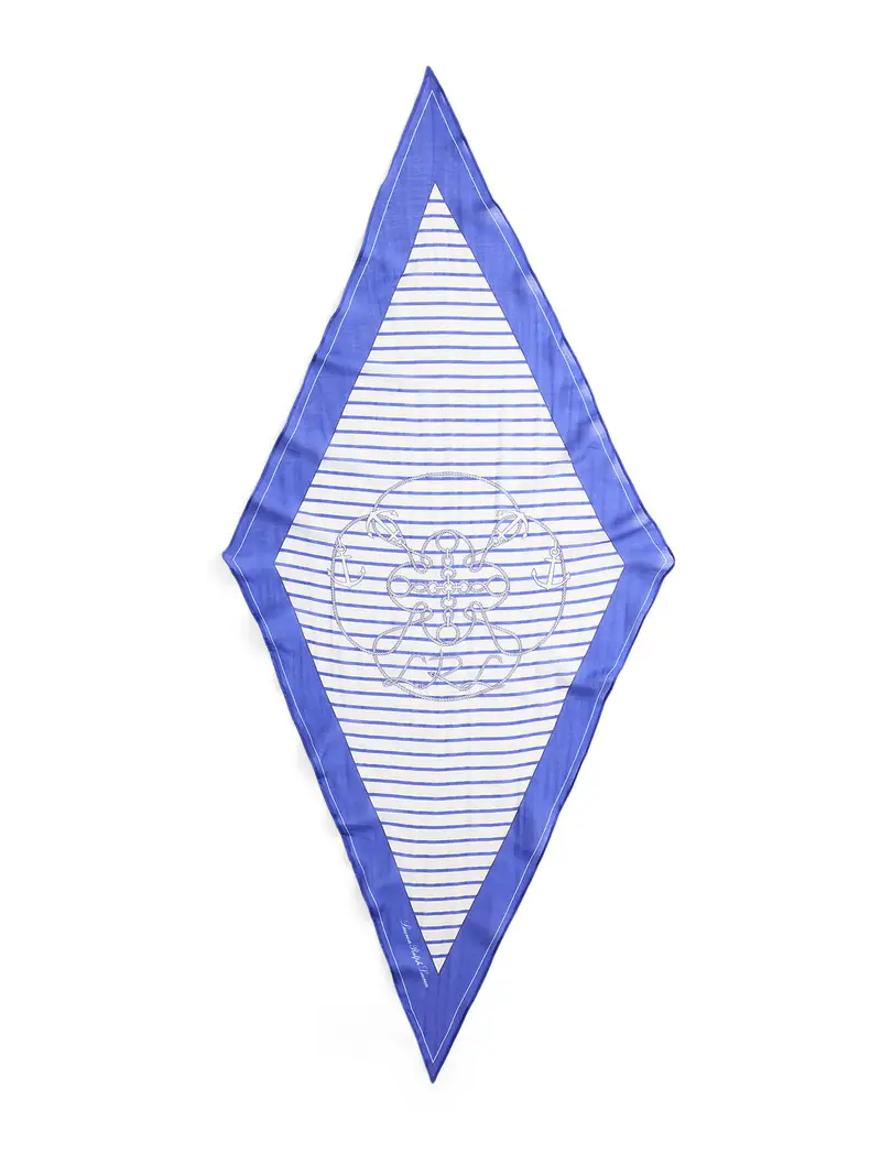 Foulard navy / bianco miniatura 2