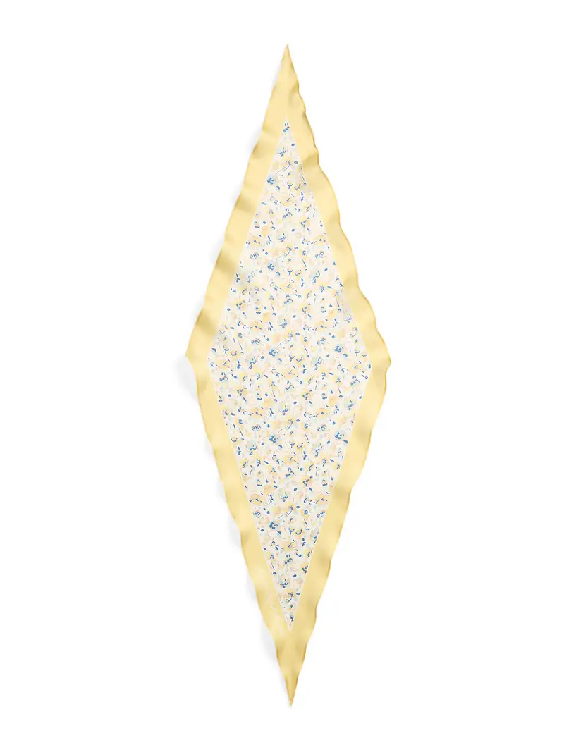 Foulard navy / miele / bianco miniatura 2