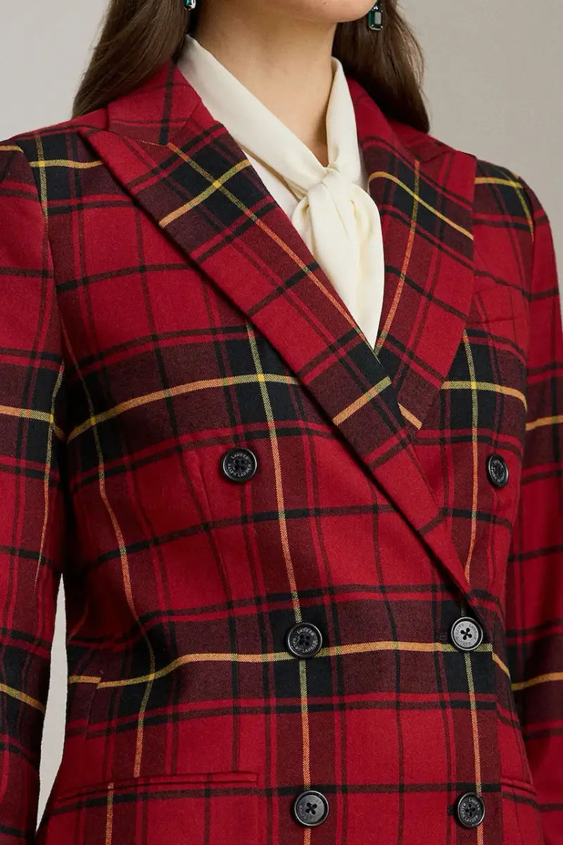 giacca con lana Rosso miniatura 4