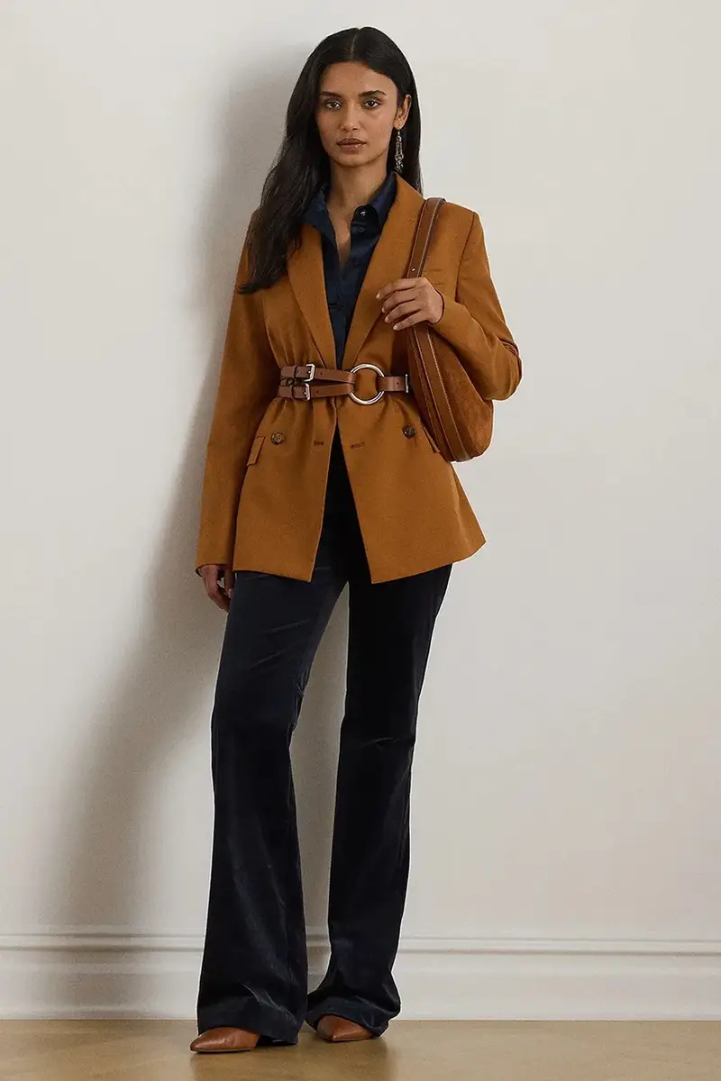 giacca in lana colore marrone 200P03863 miniatura 3