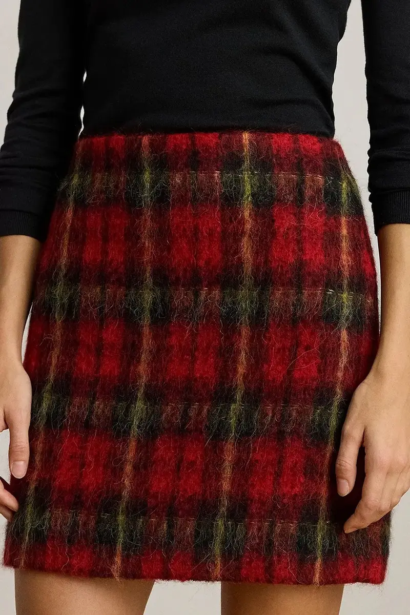 gonna con lana colore rosso 200P06912 miniatura 4