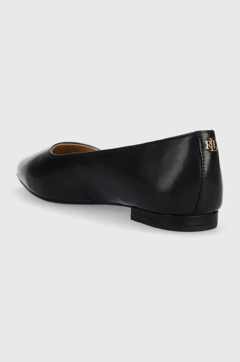 Lauren Ralph balerrine in pelle Londyn 8, 03E+11 Nero miniatura 3
