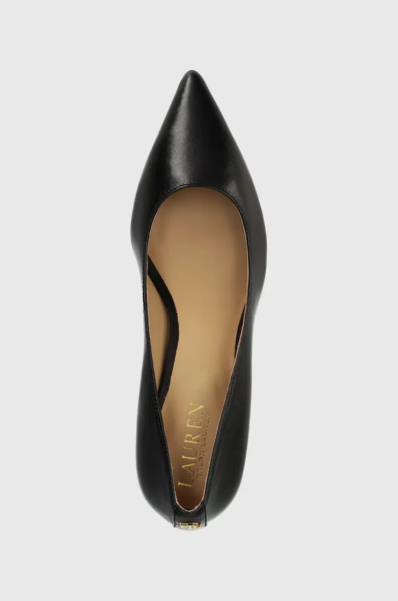Lauren Ralph tacchi in pelle Adrienne colore nero 802940572001 802755524008 miniatura 4
