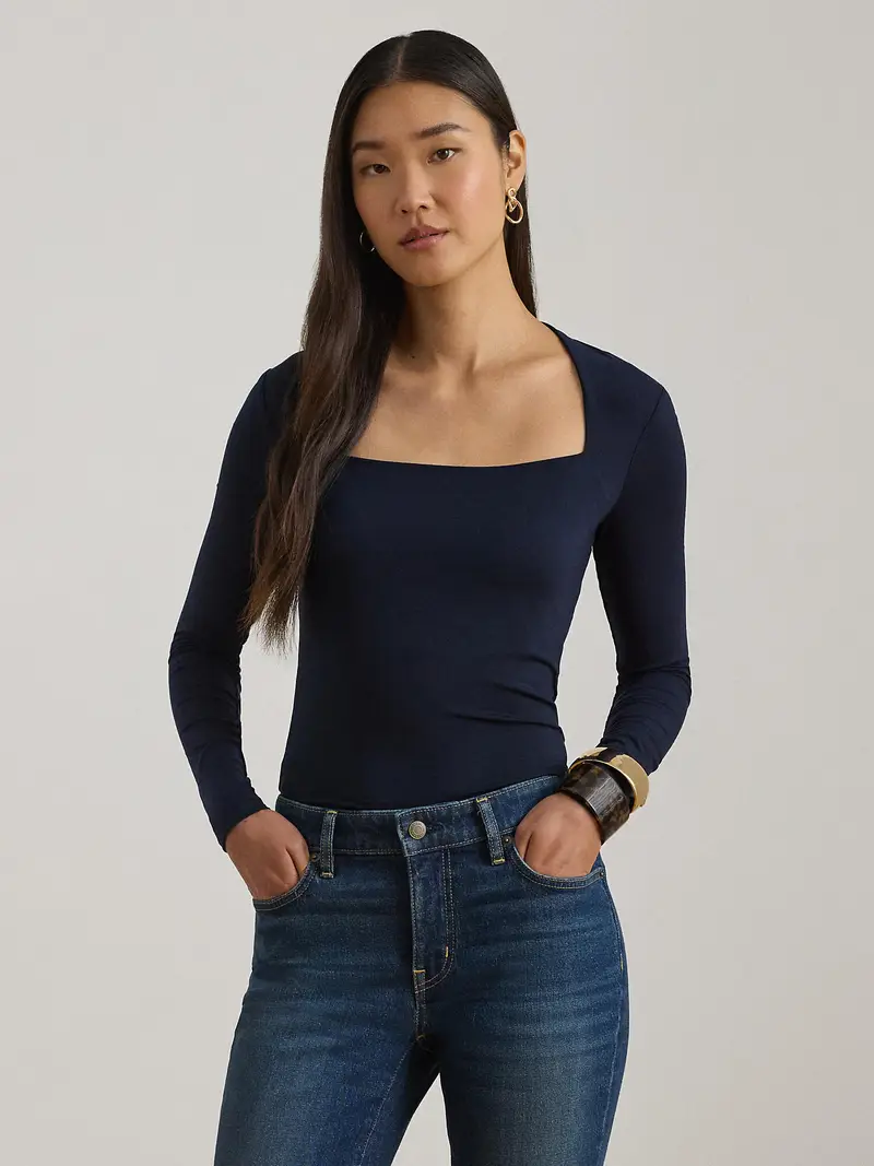 Maglietta blu scuro miniatura 2