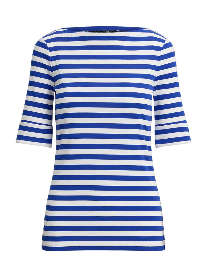 Maglietta blu scuro / bianco