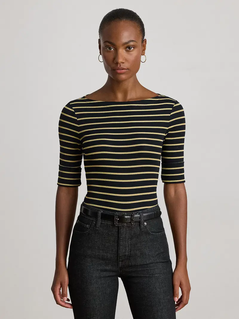 Maglietta 'JUDY' oro / nero miniatura 2