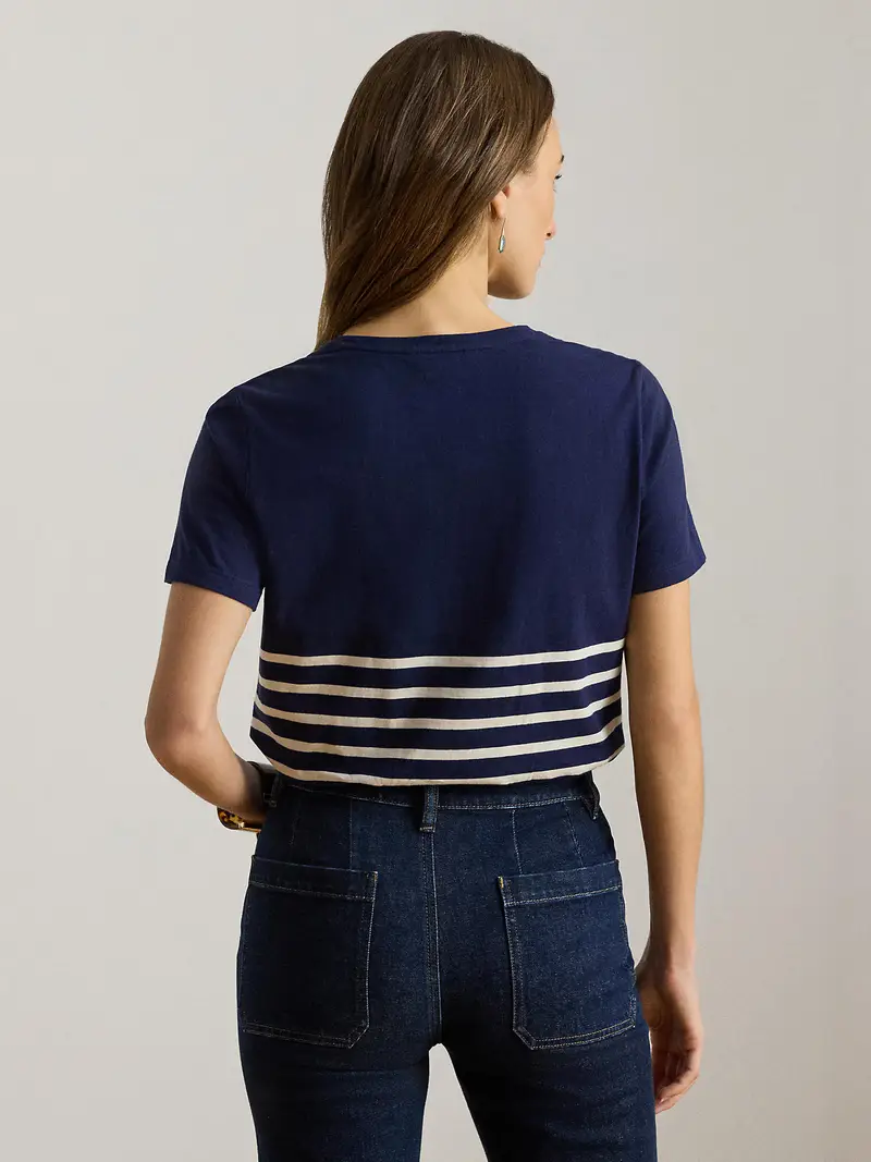 Maglietta navy / offwhite miniatura 3