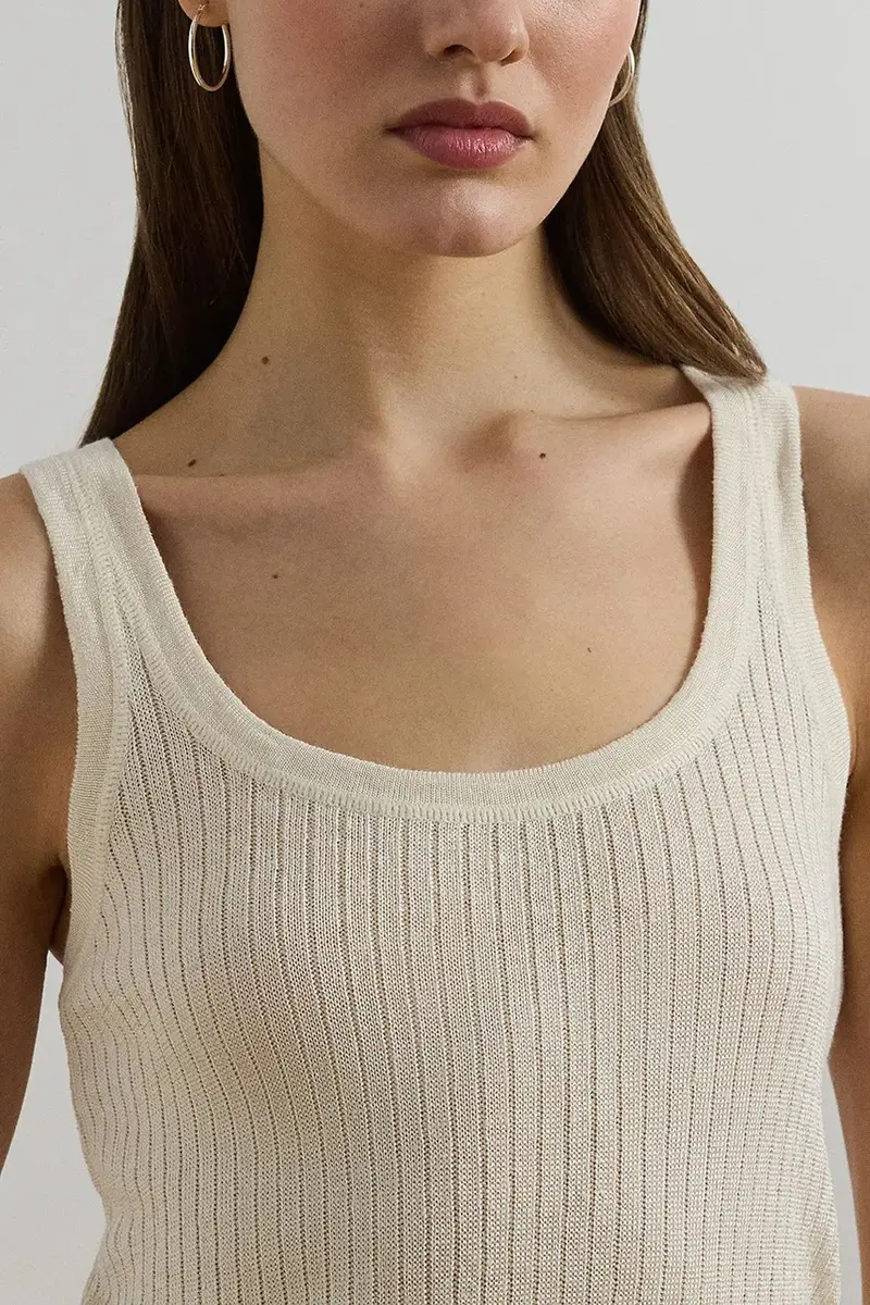 maglietta senza maniche colore beige 200971352 miniatura 4