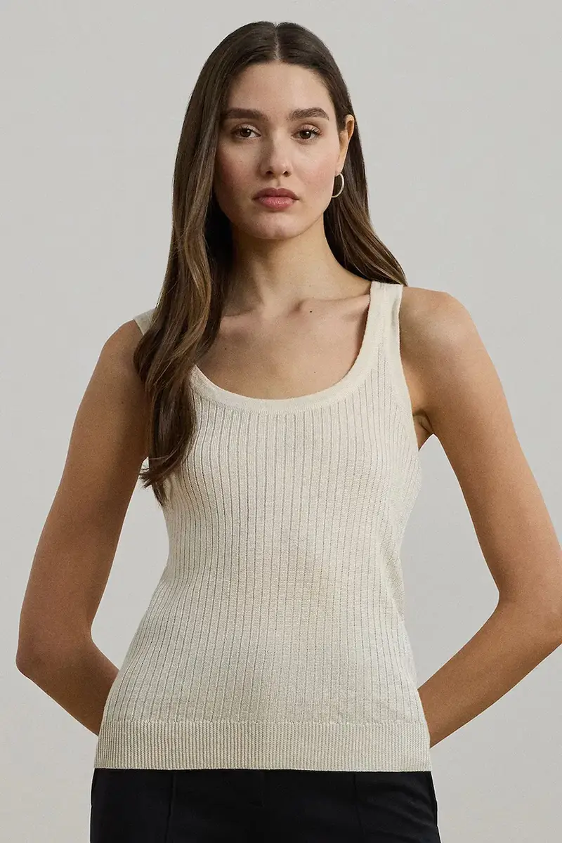 maglietta senza maniche colore beige 200971352