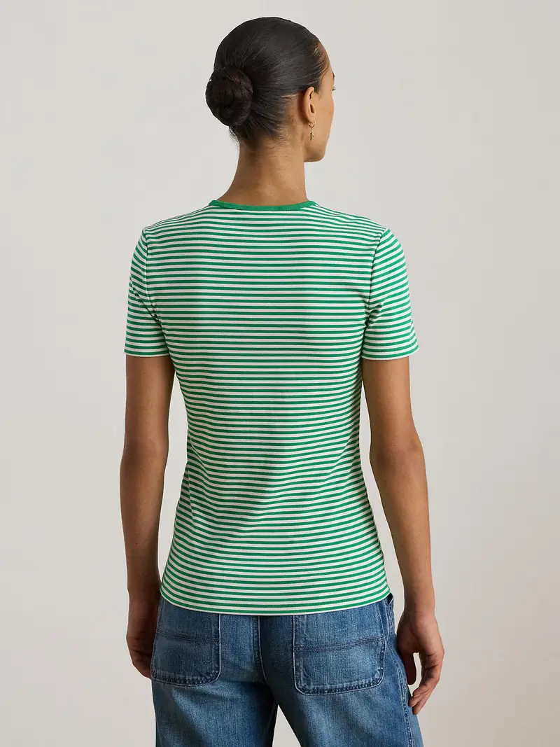 Maglietta verde / bianco miniatura 3