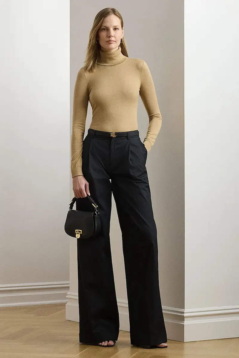 maglione con aggiunta di seta colore beige 200940470 miniatura 3