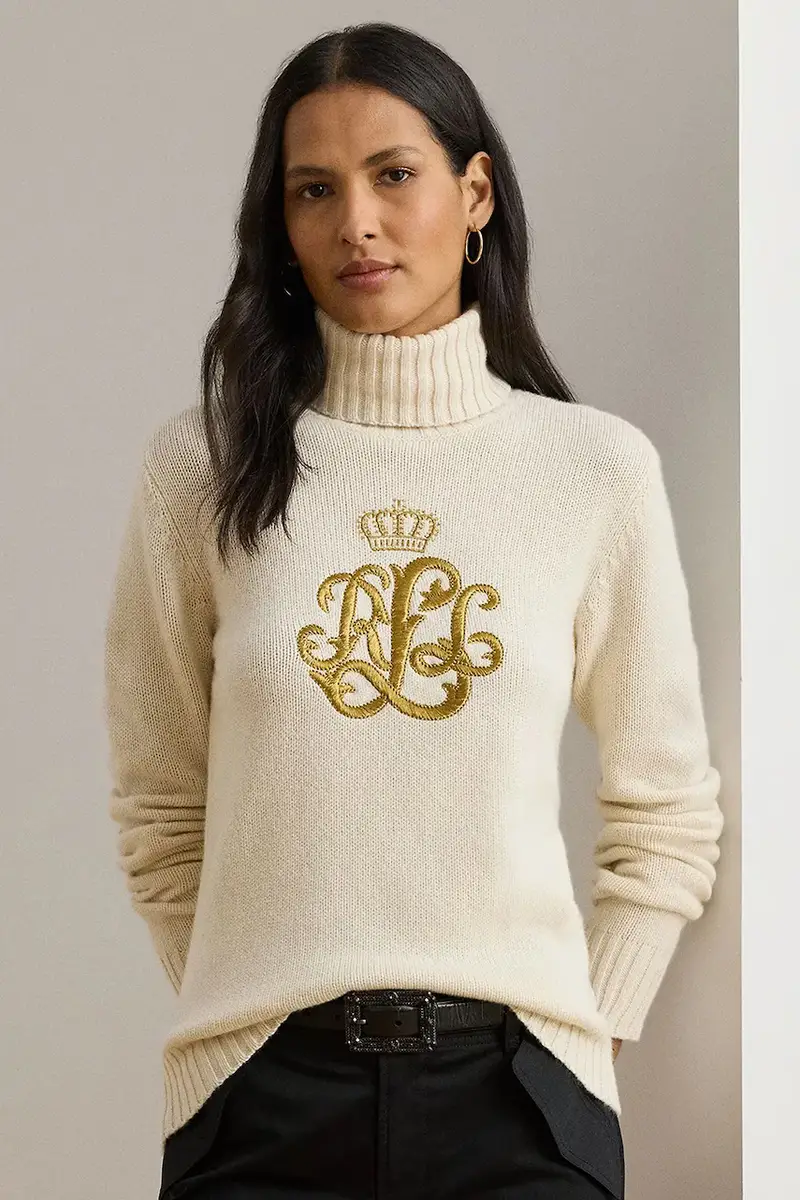 maglione con lana colore beige 200979687