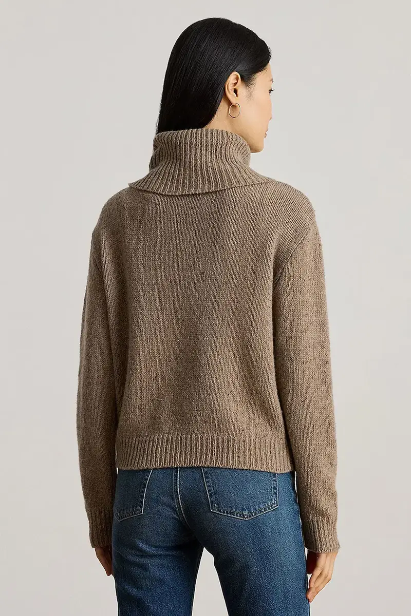 maglione con lana colore marrone 200979663 miniatura 2