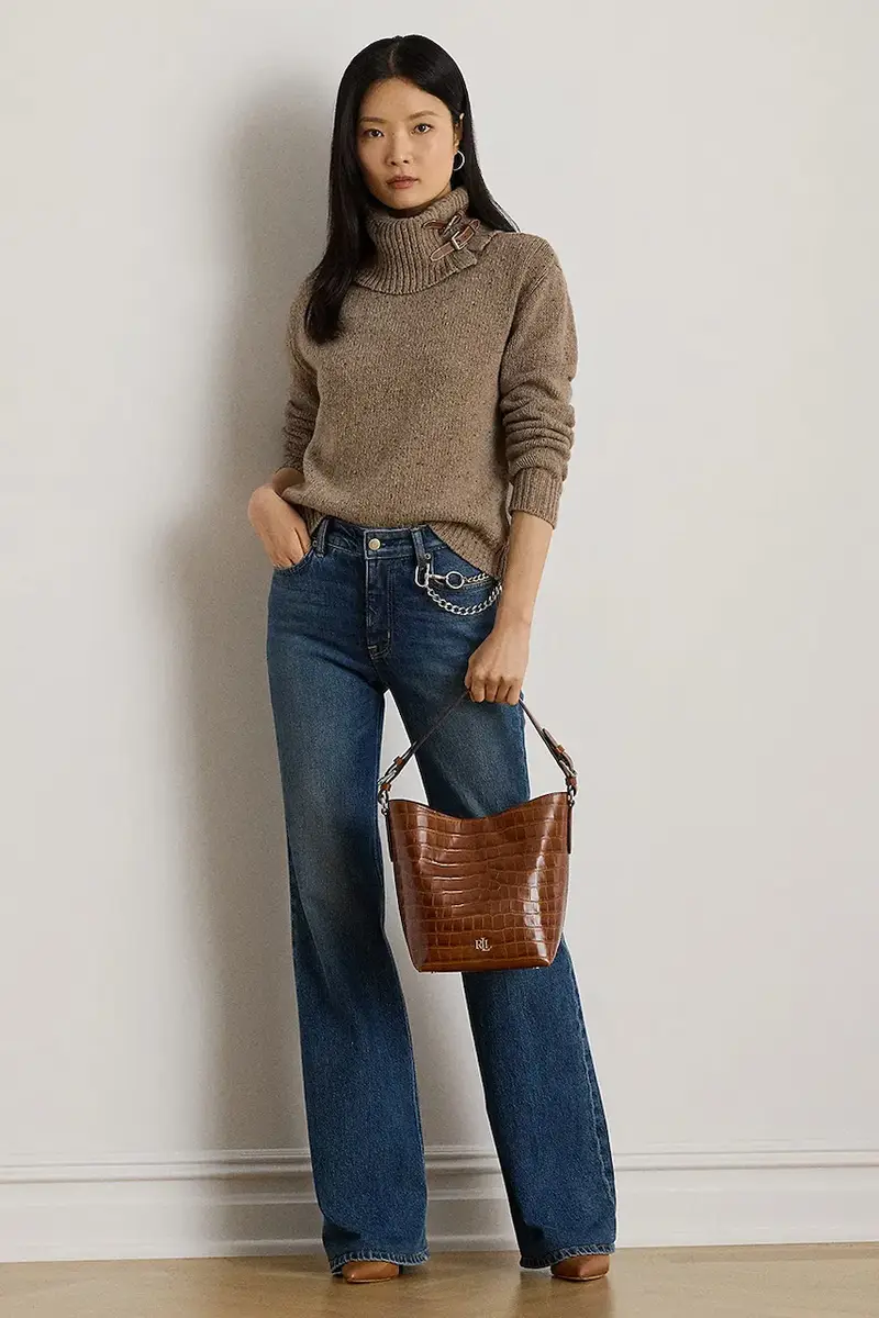 maglione con lana colore marrone 200979663 miniatura 3