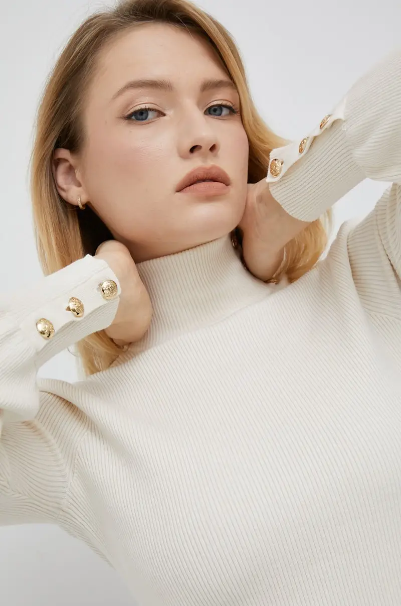 maglione donna Beige miniatura 5