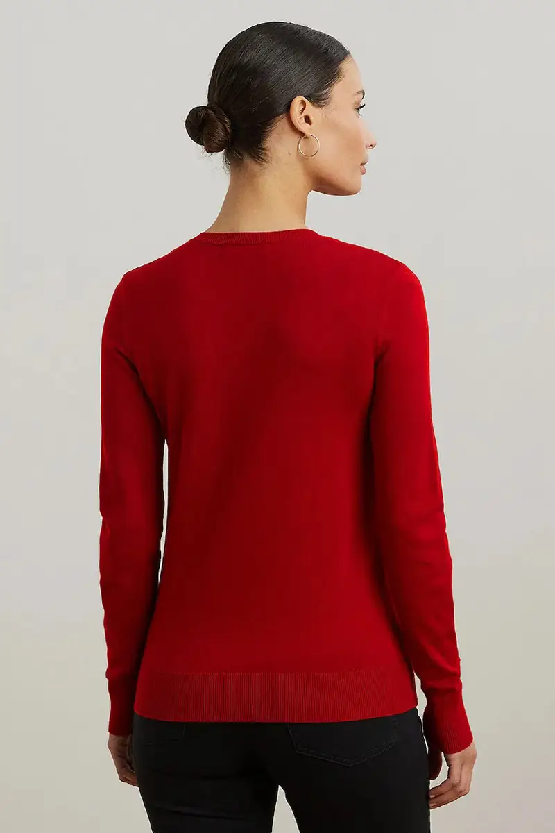maglione donna colore arancione 200919114 Rosso miniatura 2