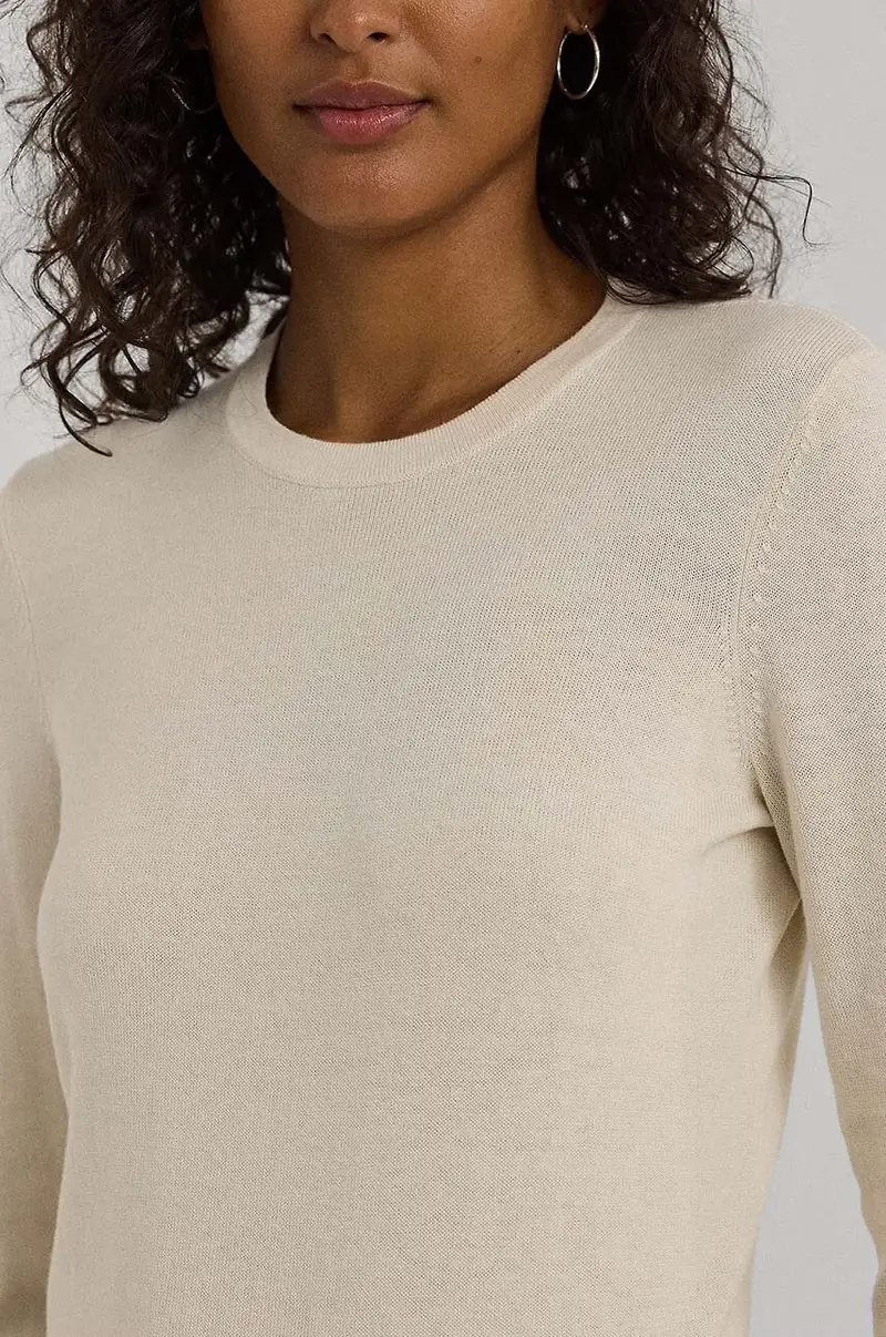 maglione donna colore beige miniatura 3