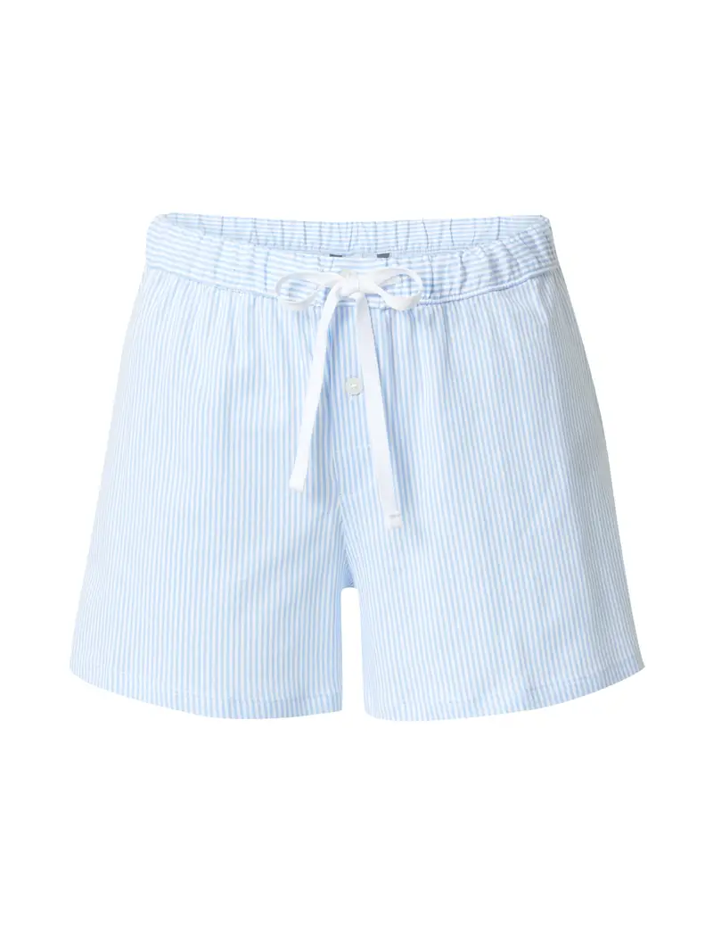 Pantaloncini da pigiama blu chiaro / bianco