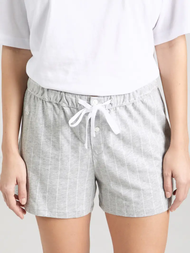 Pantaloncini da pigiama grigio sfumato / bianco miniatura 2