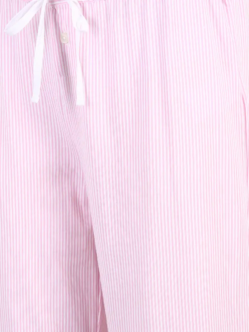 Pantaloncini da pigiama rosa / bianco miniatura 3