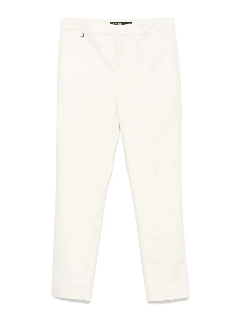 Pantaloni a gamba slim Lakythia Crema