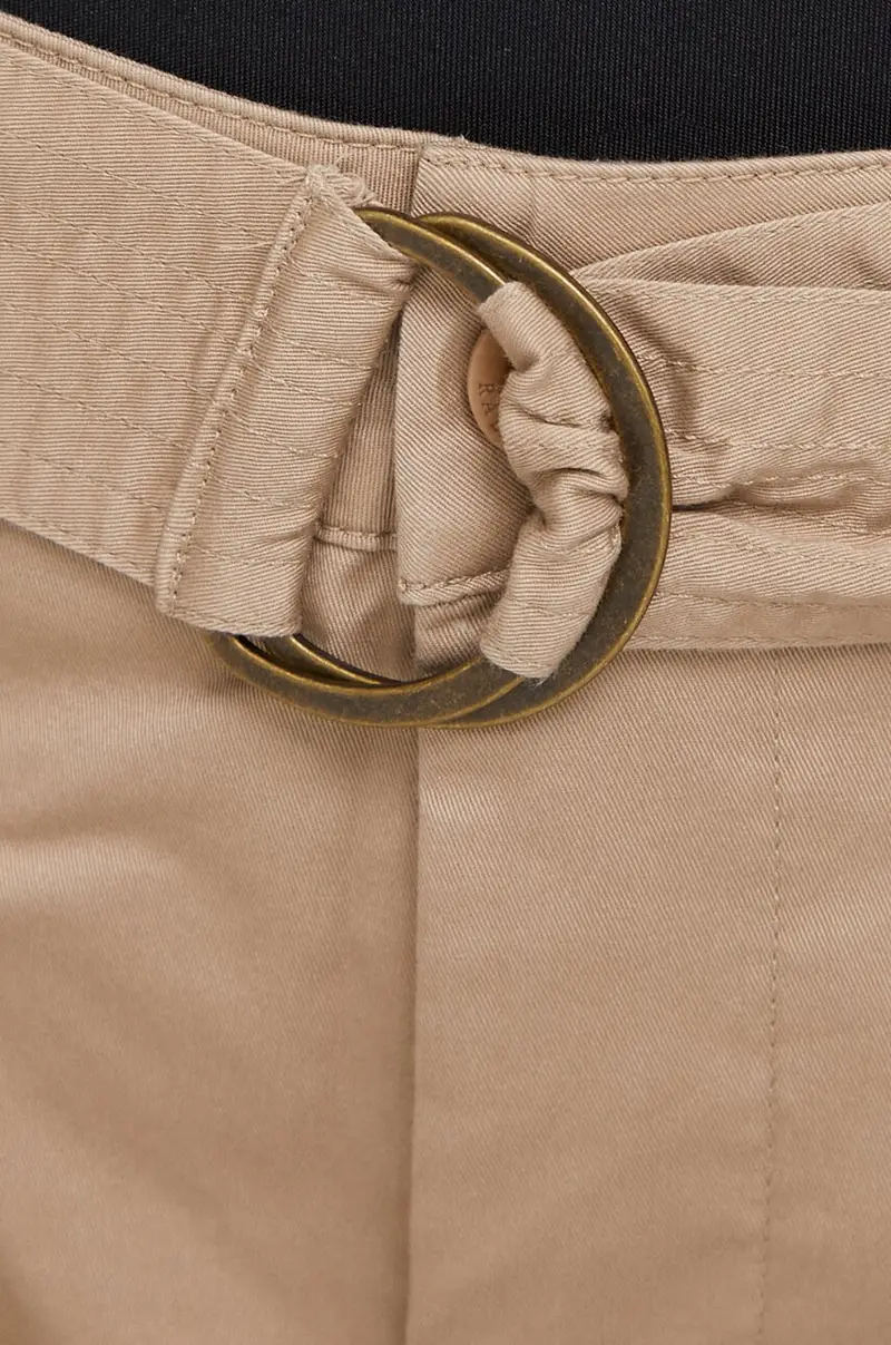 pantaloni donna colore beige miniatura 4