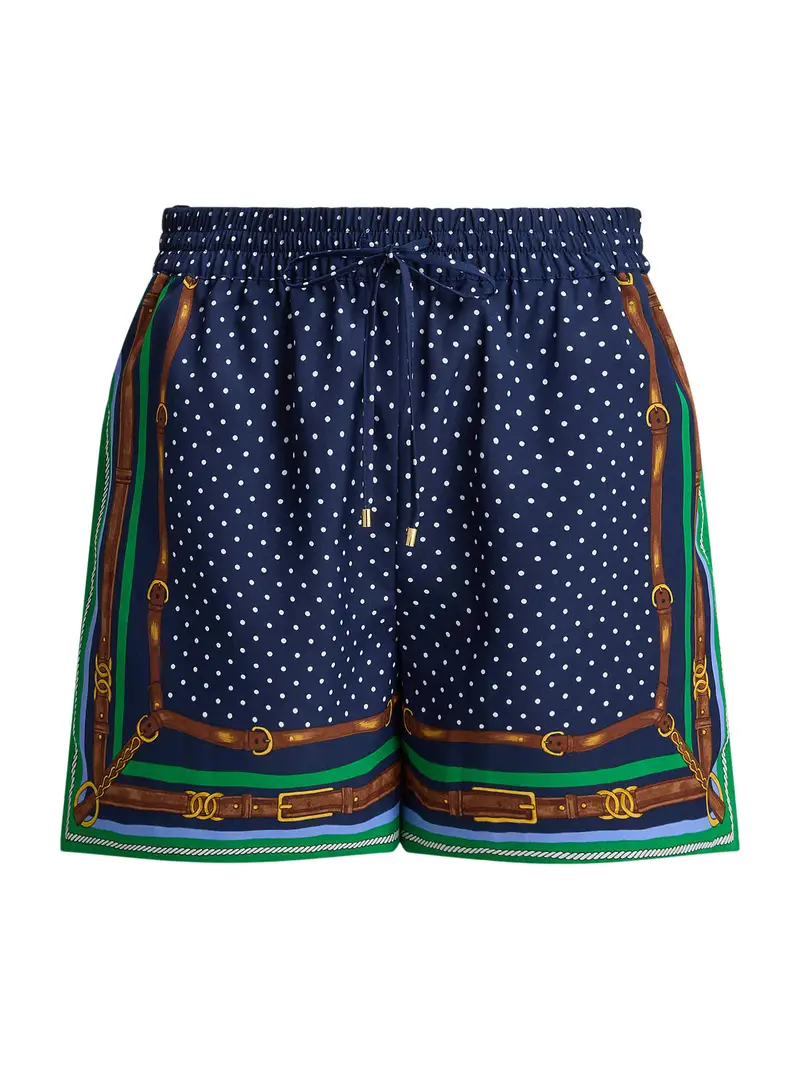 Pantaloni navy / marrone / lime / bianco