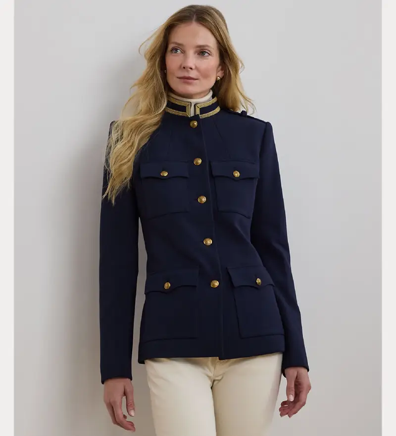 per donna 200965735001 Giacca blu navy metallizzata (36), Casual, Poliestere