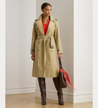 per donna 297951259003 Cappotto doppiopetto beige (L), Casual, Cotone