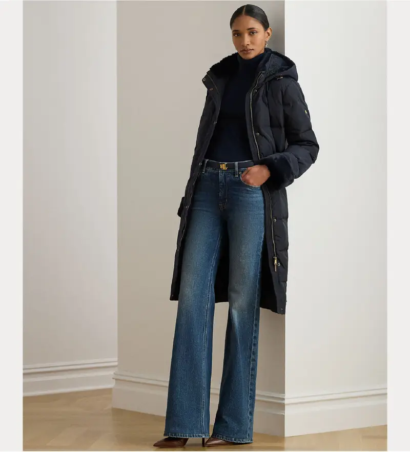 per donna 297P04130002 Cappotto in pelliccia sintetica blu navy (M), Casual, Poliestere