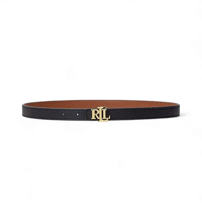 per donna. 412912038001 Cintura reversibile in pelle con logo nero e marrone (XS), Casual