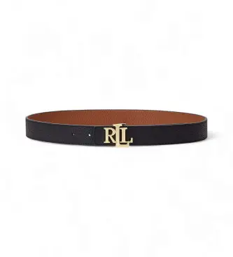 per donna 412912039001 Cintura reversibile in pelle marrone e nera (XL), Nero, Casual