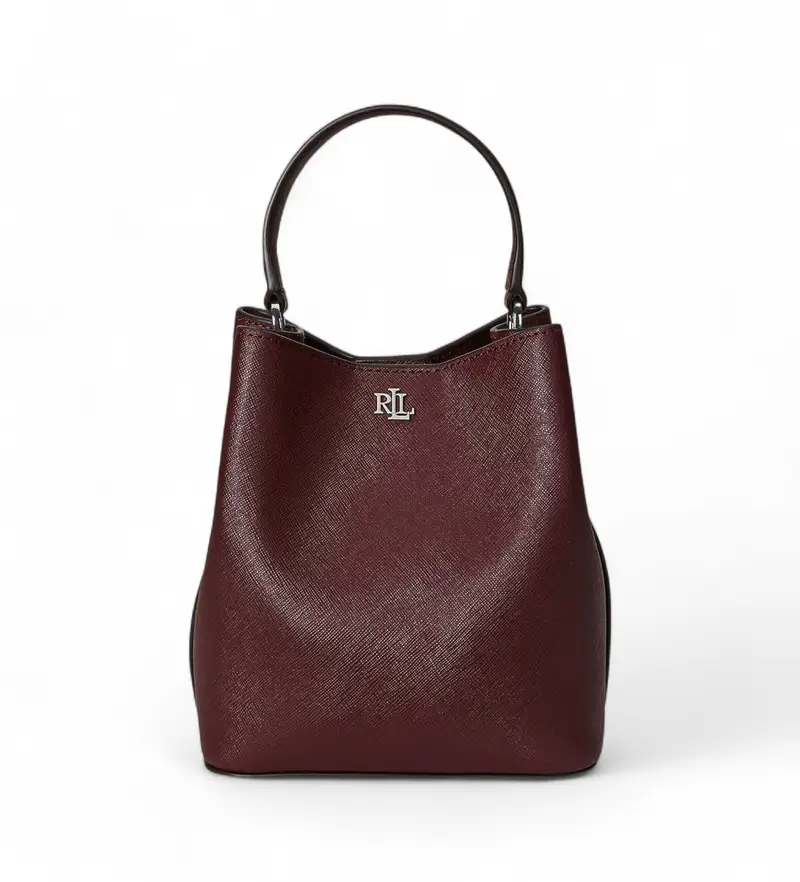per donna 431969365008 Borsa a secchiello piccola Reese in pelle bordeaux con tracolla (OSFA), Casual, Granata