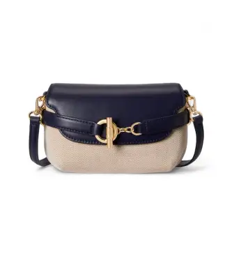 per donna 431P10121001 Piccola borsa a tracolla in tela Blaike blu navy (OSFA), Casual, Pelle