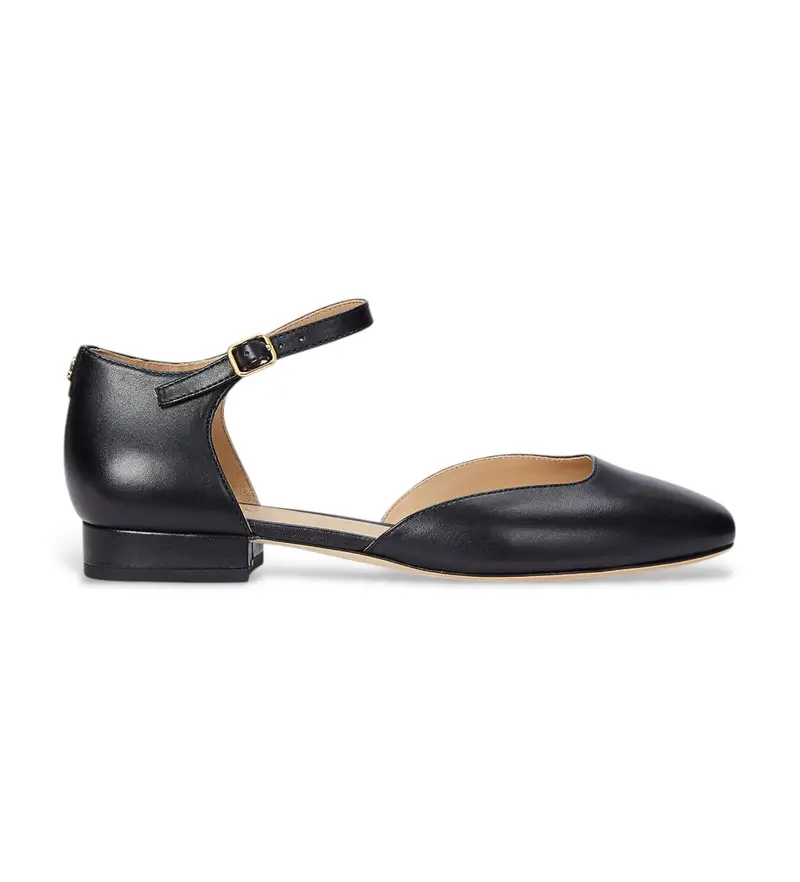 per donna. 802961793001 Sandali in pelle nera Emellie (36), Nero, Basso, 1 a 3 cm, Fibbia, Casual, Da sera, Classico