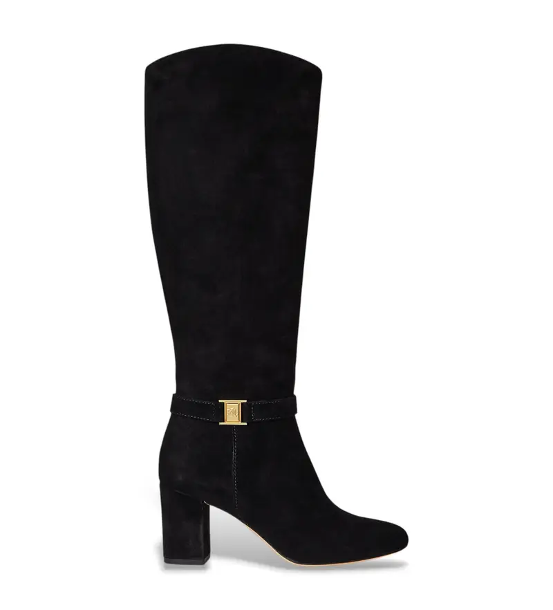 per donna. 802967843001 Stivali in pelle nera opaca Poly (35), Nero, 5 a 8cm, Cerniera, Casual