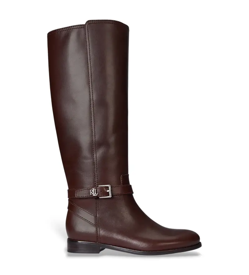 per donna 802974383002 Stivali alti Brooke II in pelle di vitello marrone (35), Basso, Cerniera, Casual